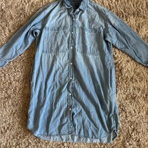 Blue Denim Shirt Dress